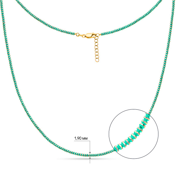 Золотое колье Francelli (арт. 351980жз) – изображение 2
