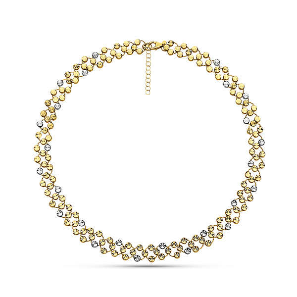 Кольє Francelli з жовтого і білого золота (арт. 352948жб) – зображення 2