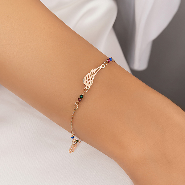 Браслет из красного золота с фианитами (арт. 326961цв) – изображение 2