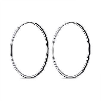 Серебряные серьги-кольца без камней (арт. 7502/2425/40)