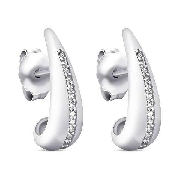 Серебряные серьги с фианитами (арт. 7518/7027) – изображение 1