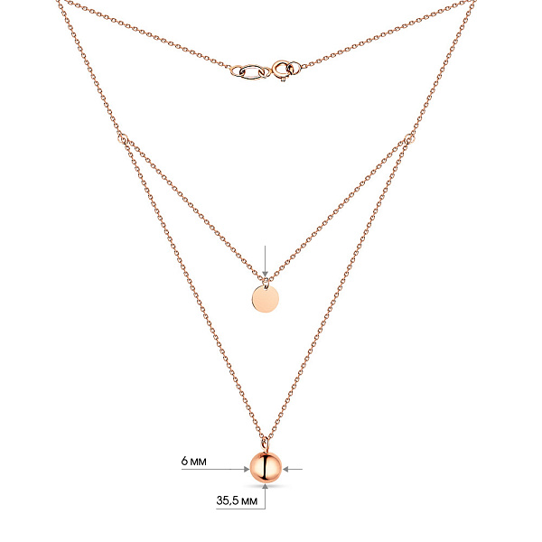 Колье двойное из золота (арт. 352035) – изображение 4