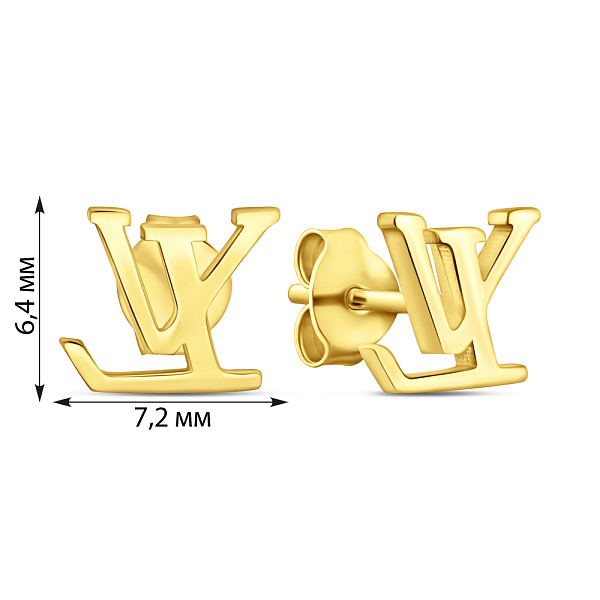 Серьги из желтого золота (арт. 107562/1ж) – изображение 2
