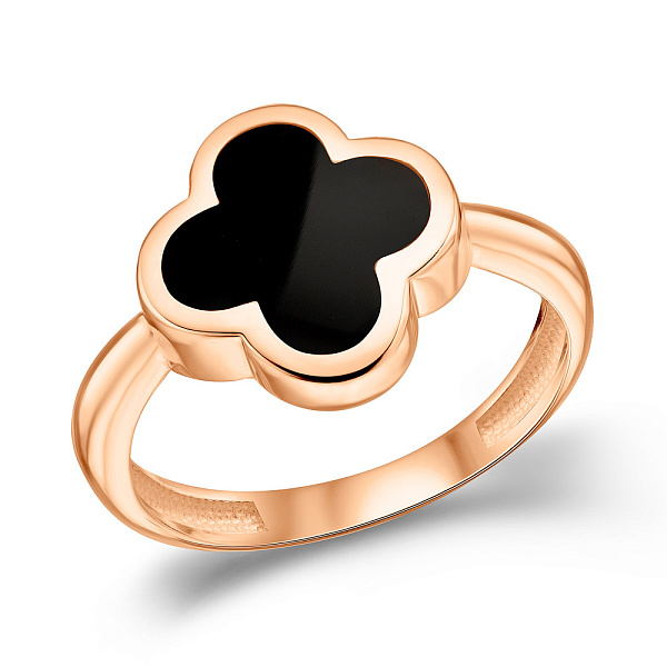 Золотое кольцо Клевер (арт. 110849Деч) – изображение 1