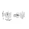 Сережки-пусети з білого золота Герб України-Тризуб (арт. 110921б) – зображення 3