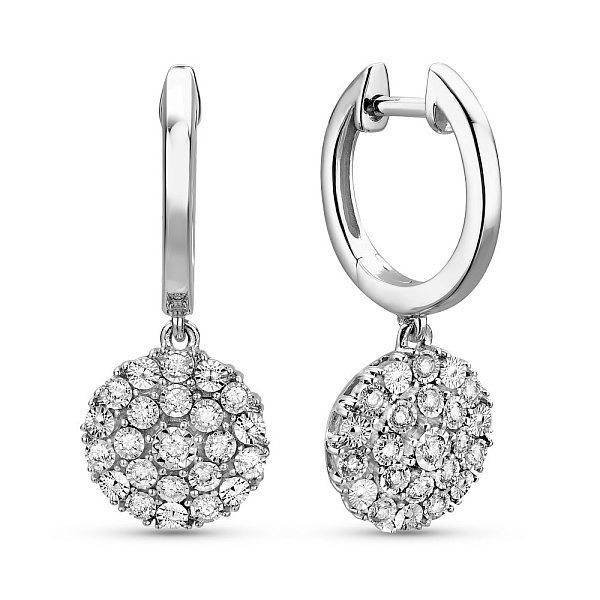 Золоті сережки з діамантами (арт. С341448020б) – зображення 1