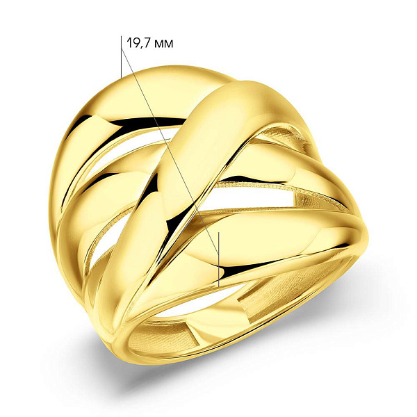Каблучка з жовтого  золота (арт. 156048ж) – зображення 2