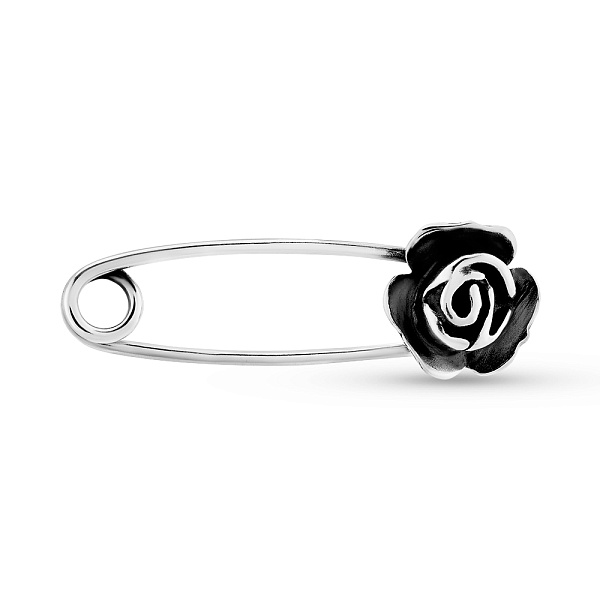 Серебряная булавка Цветок (арт. 7911/7051-37-ч) – изображение 1