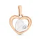 Золота підвіска Серце з фіанітом (арт. 440270) – зображення 1