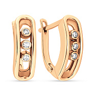 Золотые серьги с фианитами (арт. 105683/2)