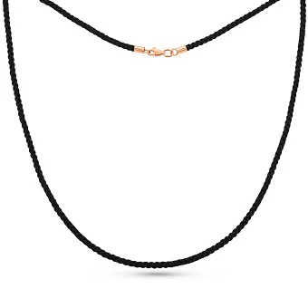 Шовковий ювелірний шнурок з золотим замком (арт. 11203-10)