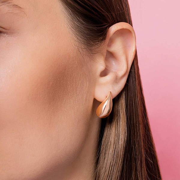 Золотые серьги Капля (арт. 1091438) – изображение 2