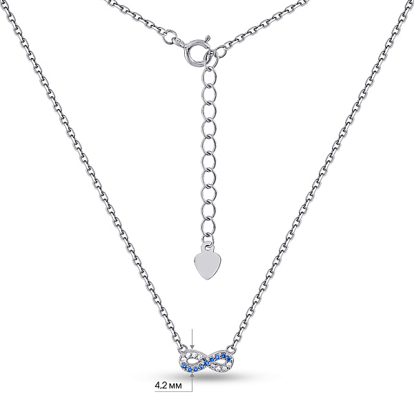 Серебряное колье Бесконечность с альпинитами (арт. 7507/874аг) – изображение 3