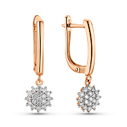 Фото Золоті сережки з діамантами (арт. 2112592201)