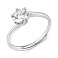Серебряное кольцо с фианитом (арт. 7501/8101) – изображение 1