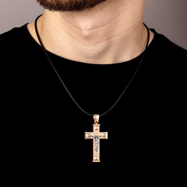 Крестик из золота с распятием (арт. 500695/2) – изображение 2