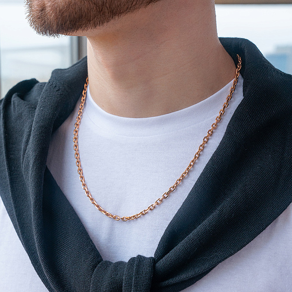 Цепочка из красного золота Якорного плетения (арт. Ц306228) – изображение 3