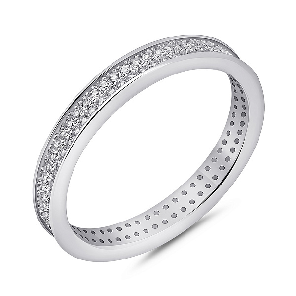 Серебряное кольцо с дорожкой из фианитов (арт. 7501/8162) – изображение 1
