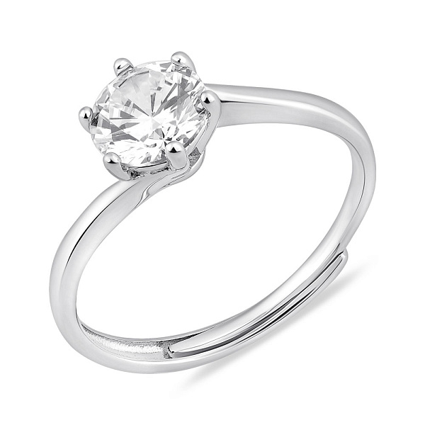 Серебряное кольцо с фианитом (арт. 7501/8101) – изображение 1