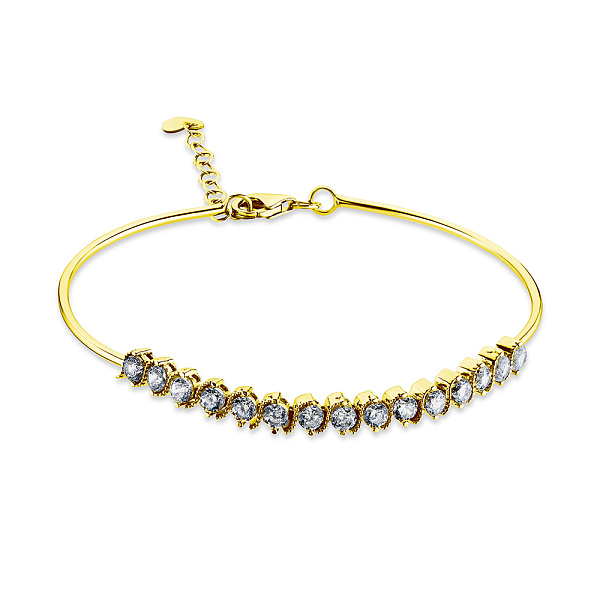 Браслет з жовтого золота з фіанітами (арт. 323106ж) – зображення 1