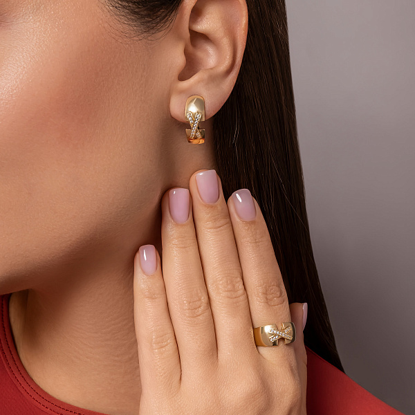 Сережки з жовтого золота (арт. 105181ж) – зображення 2