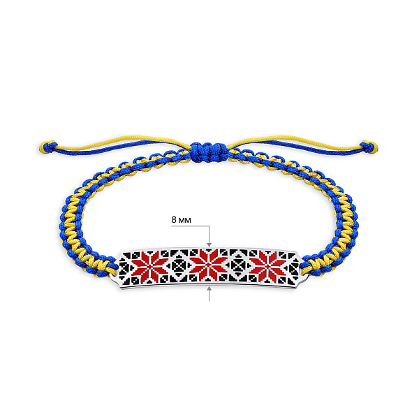 Браслет на шовковій нитці (арт. 7309/А046гжекчбрю) – зображення 2