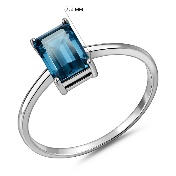 Золотое кольцо с топазом (арт. 141231Пбл) – изображение 6