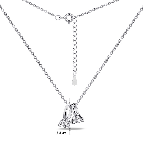 Кольє зі срібла з фіанітами (арт. 7507/1882) – зображення 3