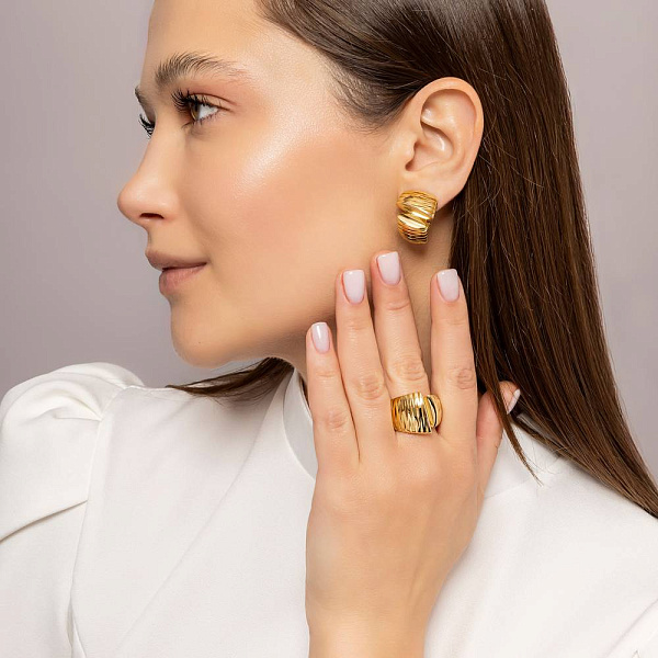 Золотые серьги Francelli (арт. е1091844ж) – изображение 5