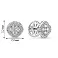 Серьги-пусеты из белого золота с бриллиантами (арт. Т011495030б) – изображение 2