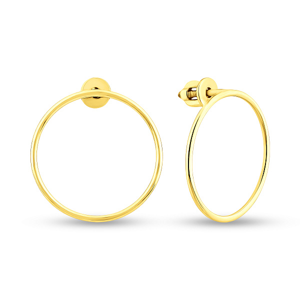 Сережки-пусети з жовтого золота (арт. 110626ж) – зображення 1