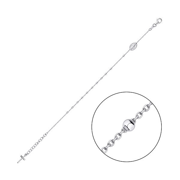 Серебряный браслет-розарий (арт. 7509/4241) – изображение 1