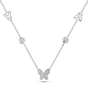 Фото Золотое колье с бриллиантами (арт. Ц341661010б)