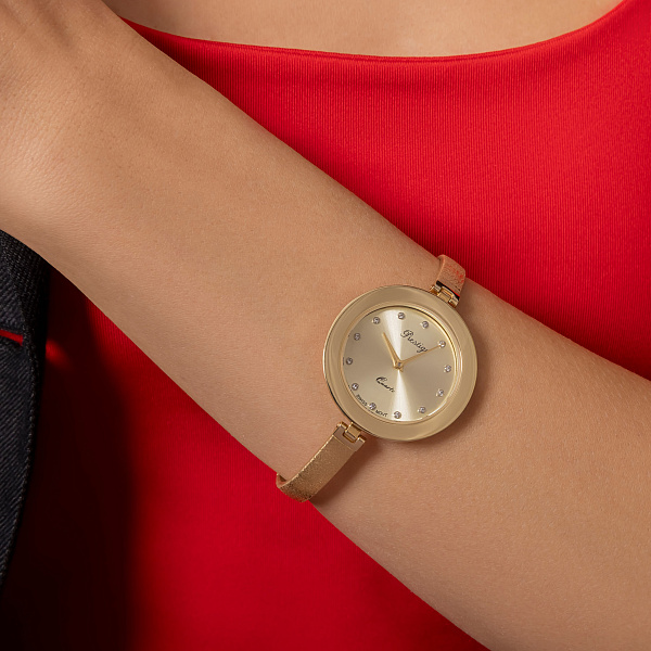 Жіночий золотий годинник з фіанітами (арт. 260265жж) – зображення 3