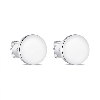 Серебряные серьги-пусеты без камней (арт. 7518/6416)