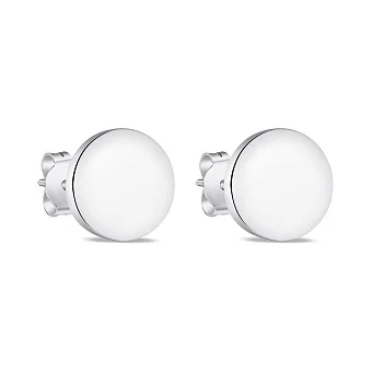 Серебряные серьги-пусеты без камней (арт. 7518/6416)