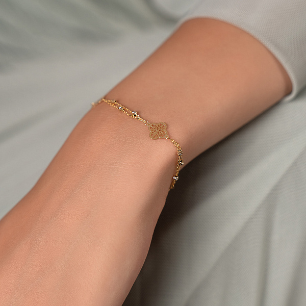 Золотий браслет Francelli з емаллю (арт. 3261040жег) – зображення 2