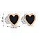 Серьги-пусеты из серебра Сердечки с эмалью (арт. 7218/0757ечсю) – изображение 2