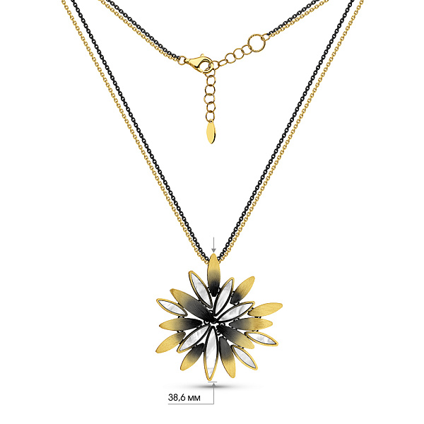 Золотое колье с перламутром Francelli (арт. 352913жчп) – изображение 5