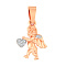 Золота підвіска Янгол з фіанітами (арт. 440557)