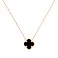 Золотое колье Клевер с ониксом (арт. 361496/10о) – изображение 1