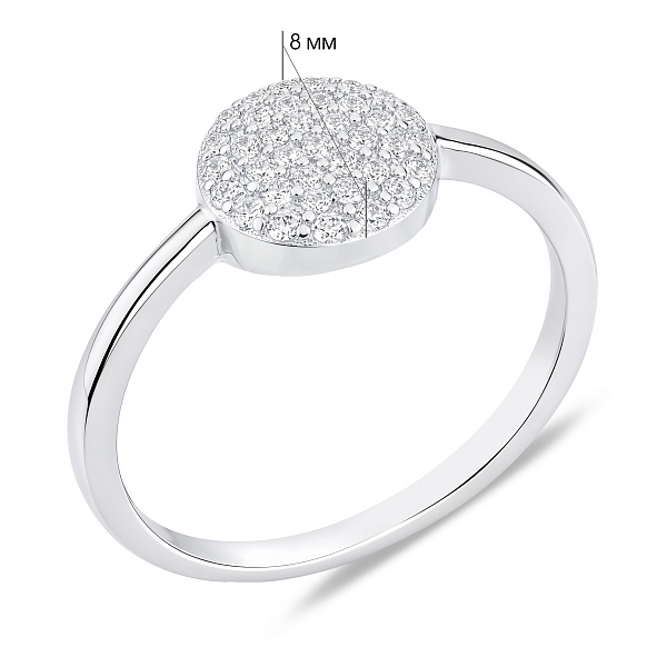 Серебряное кольцо с россыпью фианитов (арт. 7501/8566) – изображение 2