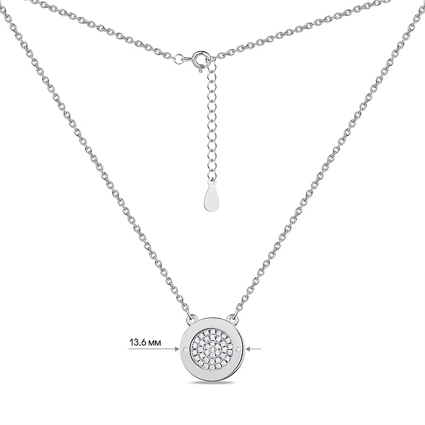 Срібне кольє з фіанітами (арт. 7507/1757) – зображення 3