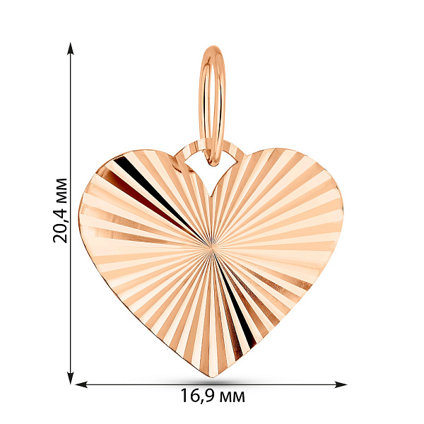 Подвеска из золота Сердечко (арт. 440959а) – изображение 4
