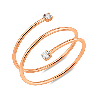 Кольцо из красного золота с бриллиантами (арт. К011325005)