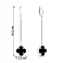 Довгі сережки-підвіски з білого золота з оніксом (арт. 105696/15бо) – зображення 3