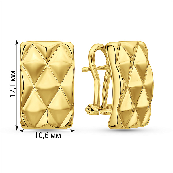 Сережки з жовтого золота Francelli (арт. 1091880ж) – зображення 4