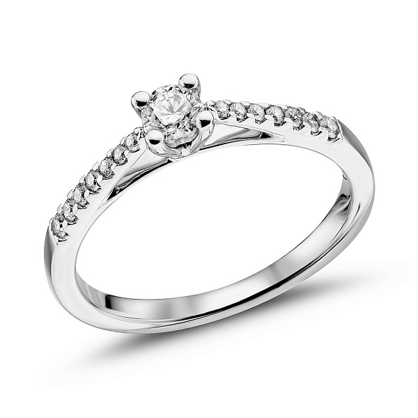 Золотое кольцо с бриллиантами (арт. К341503020б) – изображение 1