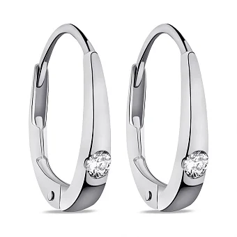 Серьги из серебра с фианитами (арт. 7502/9773)