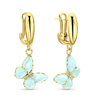 Золотые серьги Francelli Бабочки (арт. 109736жкмг)